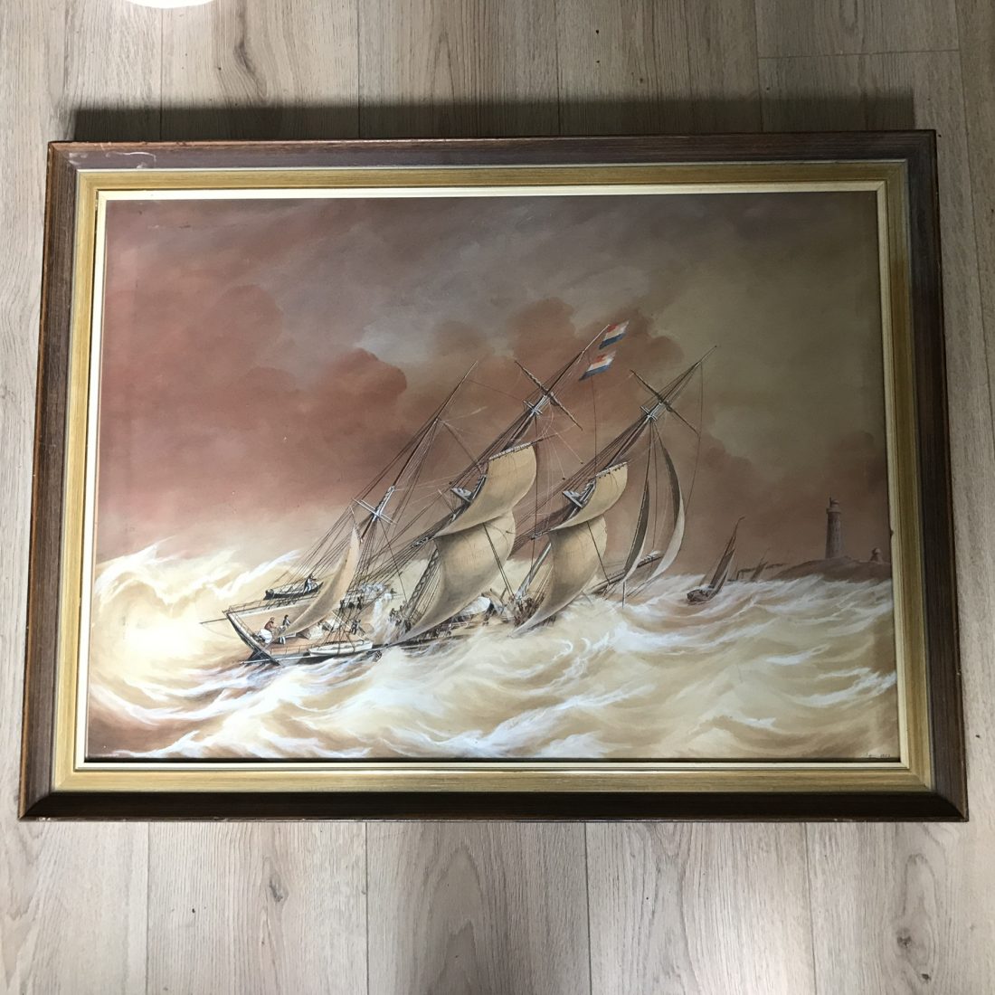 Zeilschepen op open zee, Jacob Spin (Amsterdam 1806 – Amsterdam 1875)
