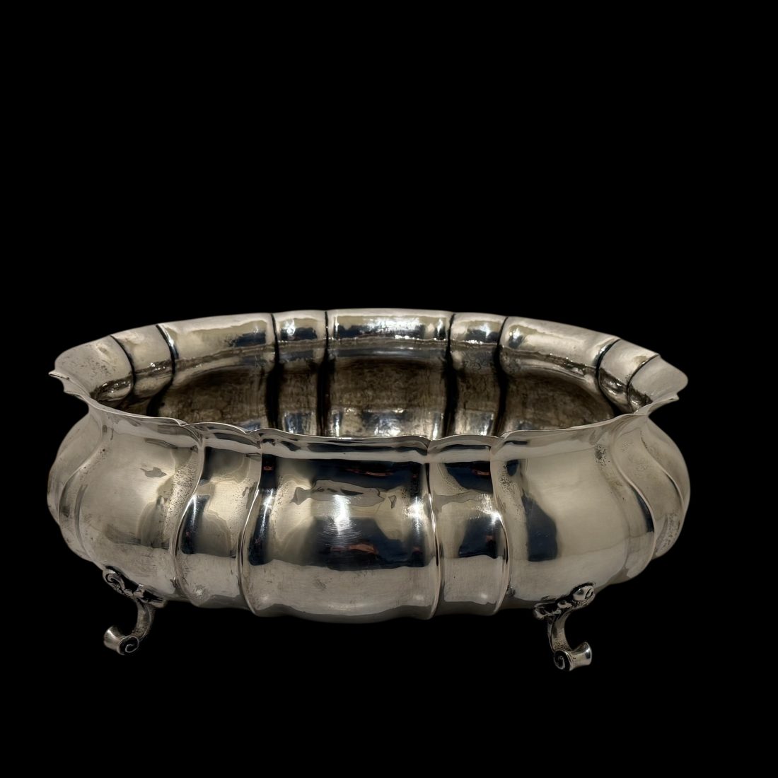 Een grote zware derde gehalte zilveren Jardinière, Italië, jaren 60