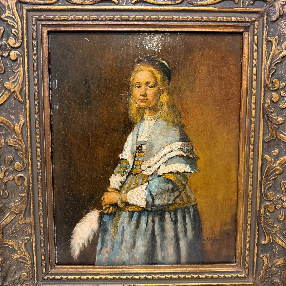 Jong Dames portret, Borgert Carolus van Ettinger (1916-1991)