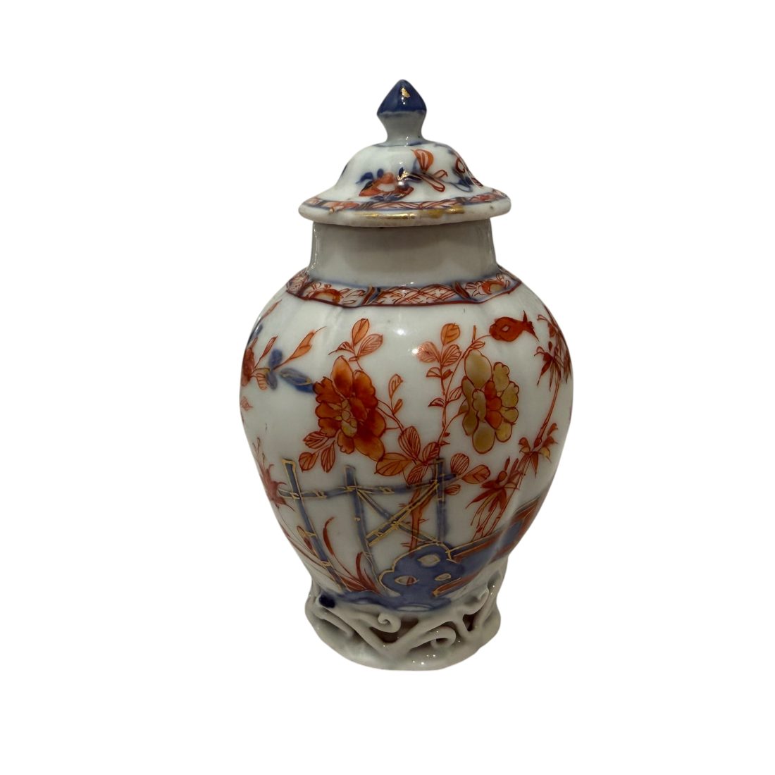 Imari porseleinen thee bus met de bijbehorende deksel, China, 18e eeuw