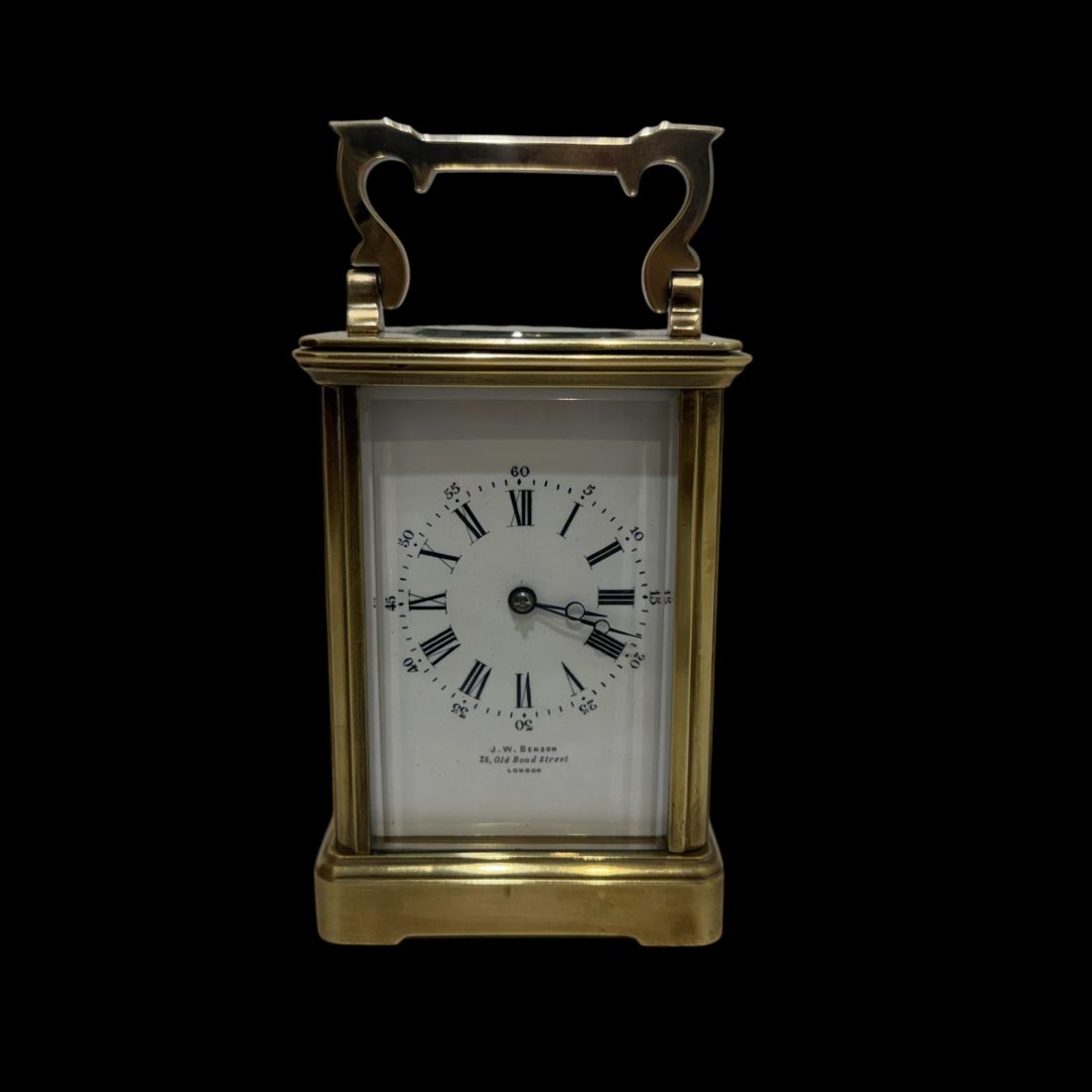 Messing reisklokje, J. W. Benson, Londen, ca 1900